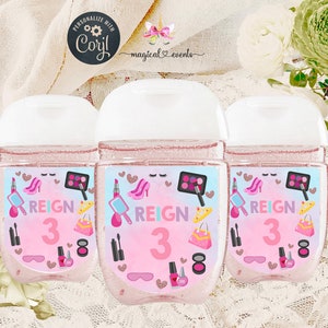 Hand sanitizer labels, girl THREENAGER birthday, girl birthday hand sanitizer labels, digital printable, girl threenager 3rd third birthday.