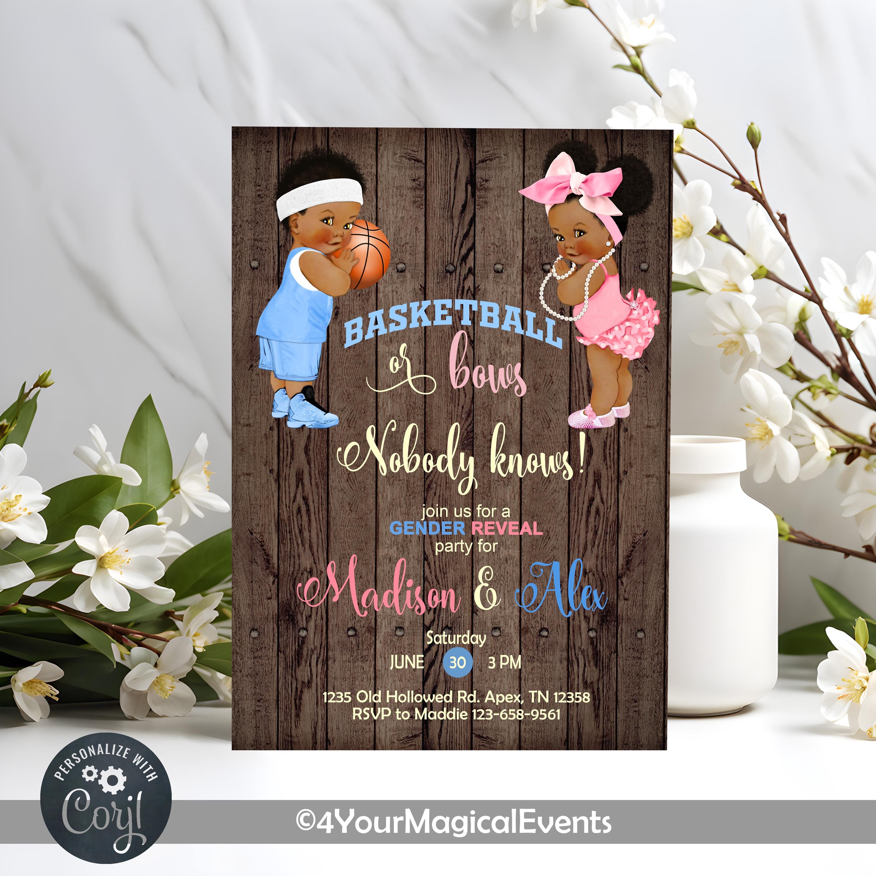 Basketball gender reveal ideas - Etsy México, image size:3000x3000