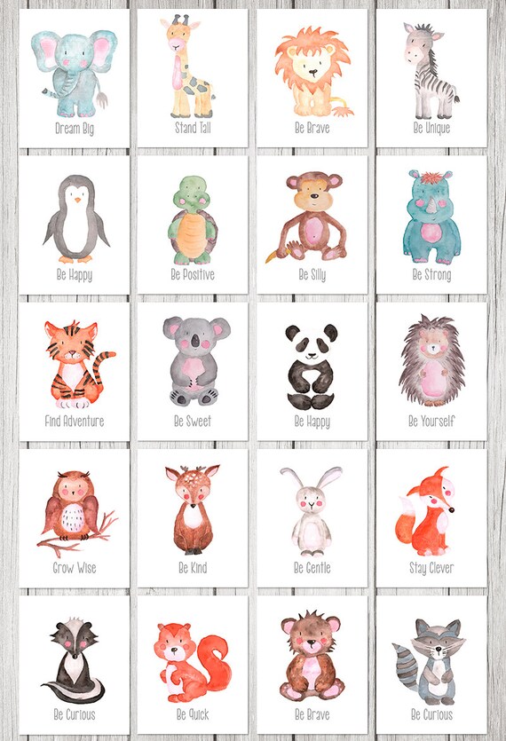 Animal Prints Baby Animal Prints 8x10 Animal Prints Baby - Etsy