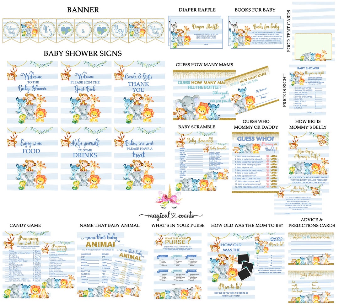 Gioco Baby Shower Safari Pink Bee Party Gioco Per Baby Shower