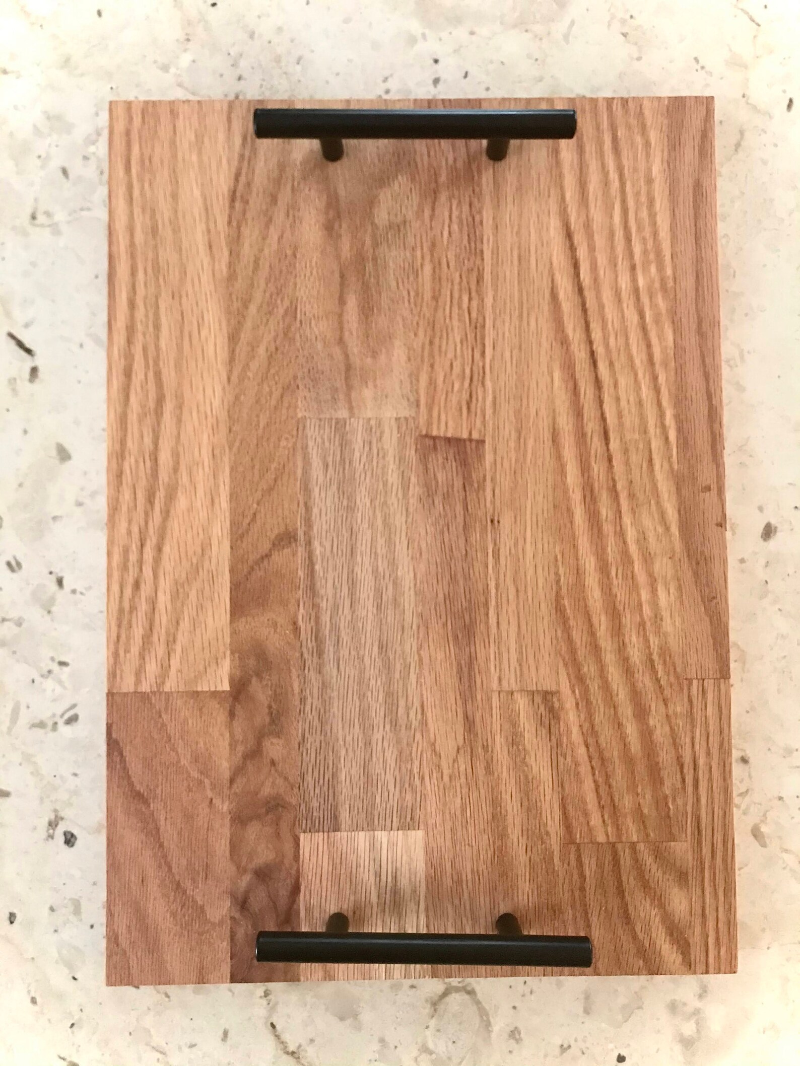 Edgeglued Oak Charcuterie Board Serving Tray With Custom Etsy