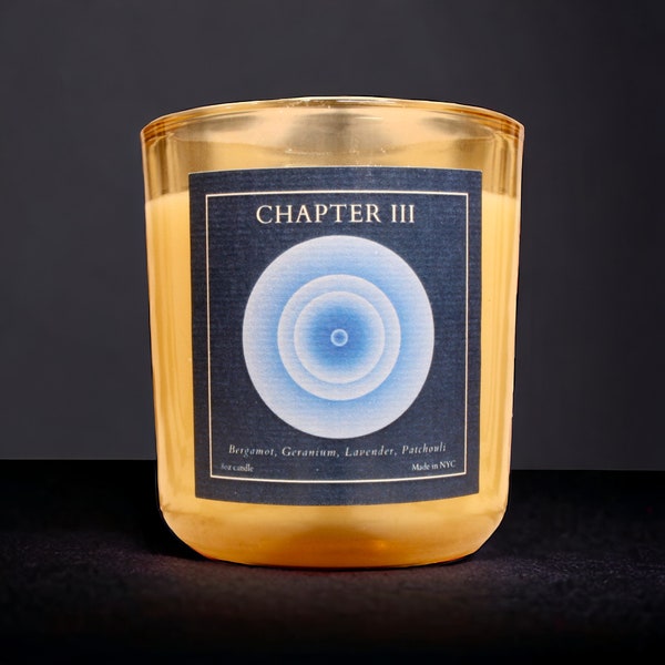 Chapter Three | Bergamot, Lavender, Geranium, Patchouli | Sustainable Soy Luxury Candle | Handmade in NYC