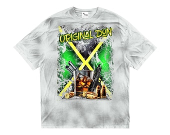 Dirty Washed Original Don Loose Streetwear Gangster T-Shirt in range of sizes, carnival and urban reggae fashion for nights out in summer