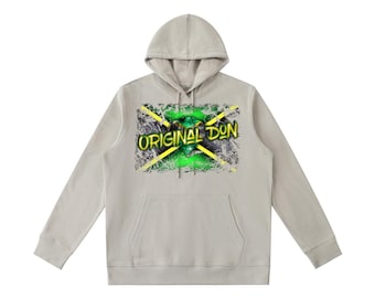 Essential Oversized Original Don Jamaica Flag Streetwear Hoodie in a range of colours and sizes, carnival apparel and urban reggae fashion
