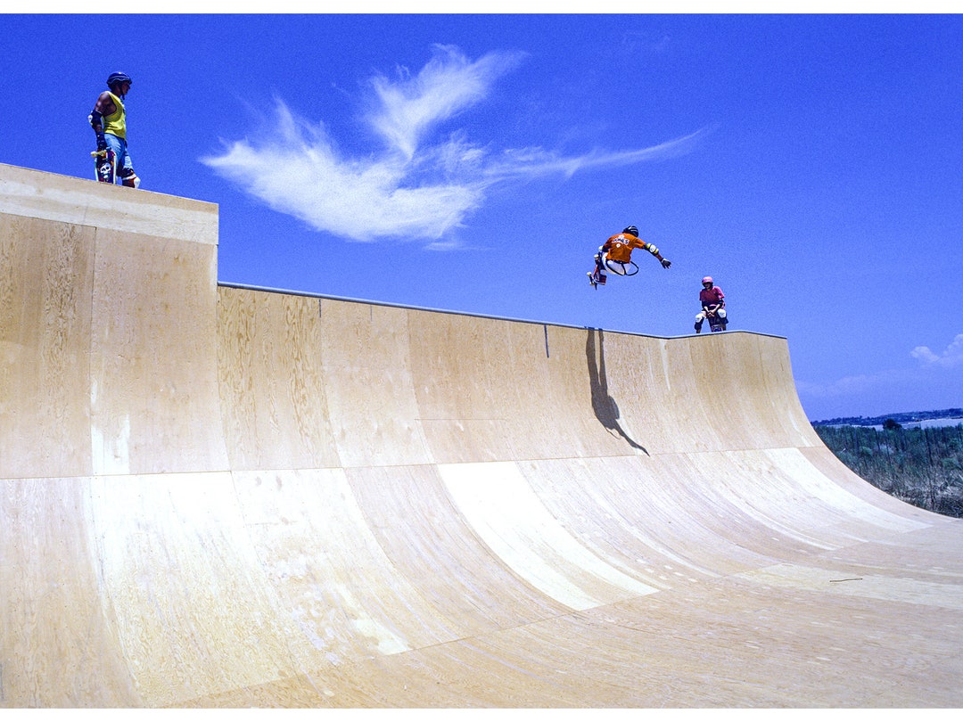 Steve Caballero Airs the Chin Ramp 1986 Vintage Print by Robert Beck 8. ...