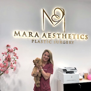 Letras 3D Halo Lit, Placa de logotipo comercial, Placa de metal retroiluminada, Placas de LED personalizadas, Placa de clínica de estética, Placa de negócios, Placa iluminada