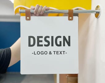 Hanging Blade Sign, Custom Double Sided, Advertising Cafe Sign, Outdoor Sign, Business Logo, Street Sign, Metal Blade Sign, Design your sign