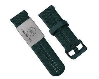 20mm-22mm Custom Garmin Watch Band Tag Engraved Metal ID Tag Personalized Garmin Watch Charm | Custom Logo Watch Accessory