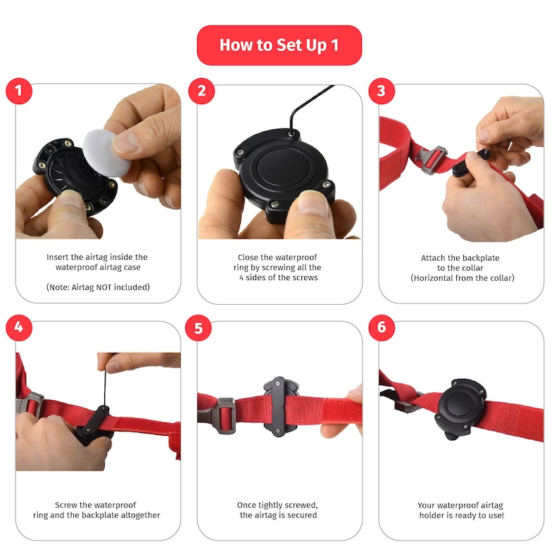 Waterproof Custom Pet AirTag Holder Engraved AirTag Mount for Etsy