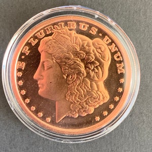 Morgan Dollar Design 1 oz .999 Fine Copper Replica Round
