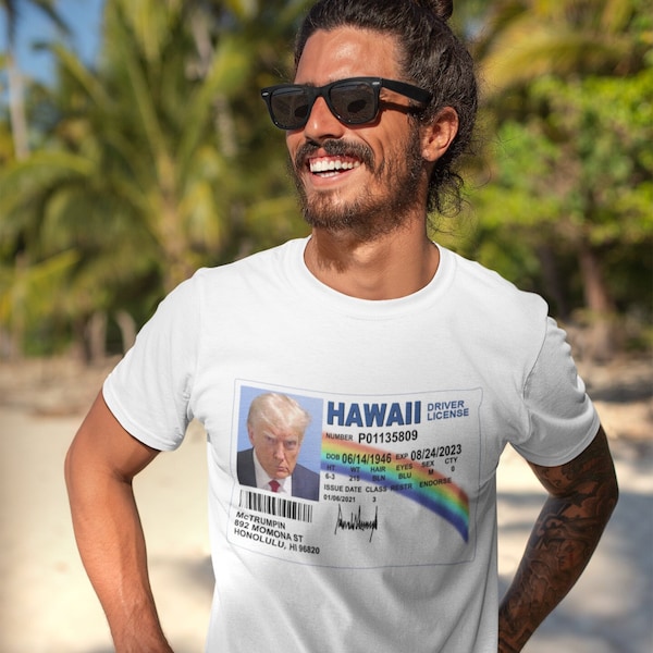 Donald Trump Mug Shot McLovin McTrumpin Superbad inspired Unisex t-shirt - Hilarious Former President Arrest Photo