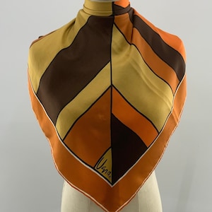 Vintage Vera Silk Scarf Vintage Scarf Vera Stripe Pattern Scarves Square Foulards Accessories Neck Scarf Neckwear Shawl Wrap Cover Up