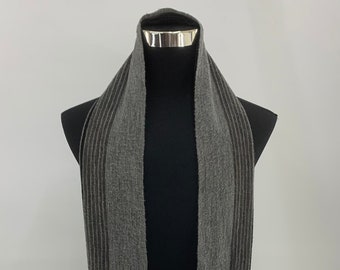 DKNY Striped Wool Blend Scarf Made in Japan, Vintage Donna Karan