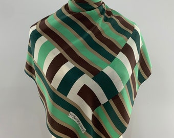Vintage Yves Saint Laurent Scarf, Vintage YSL Silk Scarf Multicolor Scarves Women Scarf Accessories Spring Shawl Neck Scarf Wrap Top