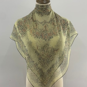 Vintage Margaret Howell Silk Scarf, Margaret Howell Square Scarf, Margaret Howell Shawl Silk Scarf Top, Margaret Howell Wrap Scarves
