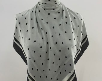 Authentic Franco Ferraro Silk Scarf Vintage Scarf Polkadot Classic