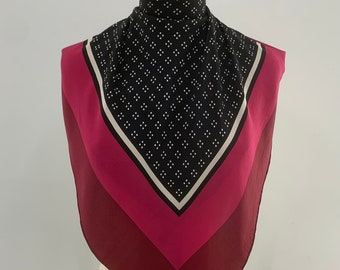 Vintage Yves Saint Laurent Silk Scarf, Vintage Square Scarf