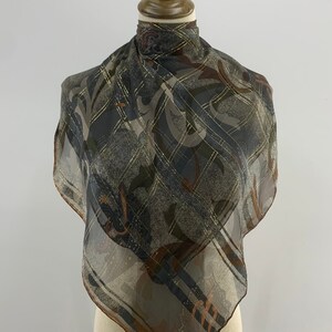 Vintage Gianni Accardi Silk Scarf, Neck Scarf 90s Accessories Silk, Classic Silky Scarf, Shawl Scarves, Square Scarf Foulards Neckwear