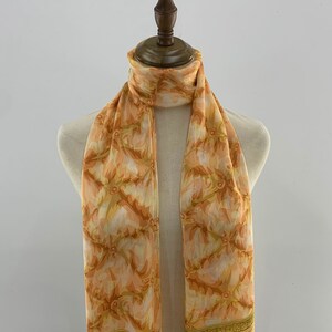 Vintage Old England Silk Scarf, Pure Silk Neck Scarf, Women Accessories Floral Scarf, Long Scarf Foulards, Stole Silk Muffler Neckwear