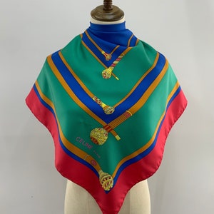 Vintage Celine Silk Scarf, Celine Accessories, Celine Shawl, Celine Luxury Scarf, Celine Scarf, Celine Foulard, Spring Accessories Women