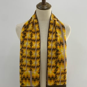 Vintage Pierre Cardin Scarf Pure Silk Neck Scarf Women Men Unisex Accessories Vintage Long Scarf Foulards Stole Silk Muffler Neckwear