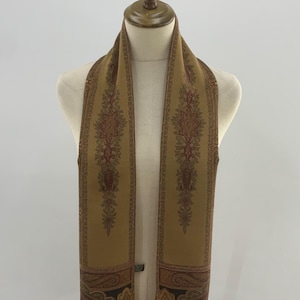 Vintage Etro Wool Silk Scarf | Authentic Etro Milano Scarf | Etro Paisley Accessories | Etro Foulards | Etro Scarves | Etro Stoles Scarf