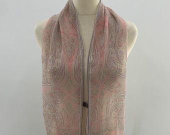 Vintage Etro Paisley Seidenschal, authentischer Schal Etro Milano, Etro Schal Zubehör, langer Schal, Halsschal, Halswickel, Stola Schals