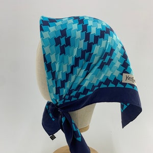 Vintage Yves Saint Laurent Silk Handkerchief Bandana Unisex Accessories Pocket Square Neck Scarf Neckerchief Headband Head Wrap Hair Scarf