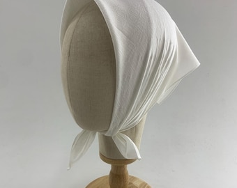 Vintage Christian Dior Handkerchief White Bandana Pocket Square Scarf Neckerchief Headband Head Wrap Accessories Unisex Scarves Head Scarf
