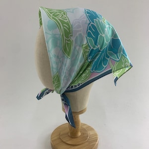 Vintage Y2k Kenzo Floral Handkerchief Bandana Pocket Square Scarf Neckerchief Headband Head Wrap Accessories Luxury Scarves Head Scarf