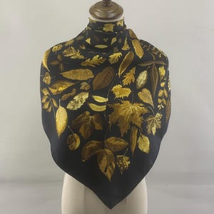 Vintage 90s Hermes Scarf Tourbillon by Christiane Vauzelles, Authentic Hermès Carre Foulard 90cm Silk Twill, Hermes Autumn Leaves Scarves