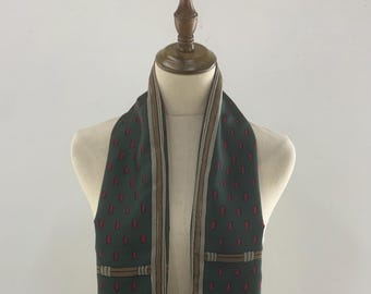 Écharpe vintage PAS classique, motif corde, écharpe unisexe, accessoires unisexe, écharpe longue, foulard, étole, foulard, cravate, style rétro