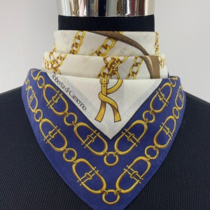 Vintage Roberta di Camerino Taschentuch Bandana Luxus Accessoires Einstecktuch Babuschka Wickelschal Schals Halstuch