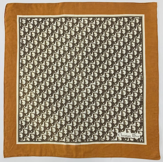 Christian Dior モノグラムスカーフ Vintage 90s Christian Dior Monogram Pattern Handkerchief Bandana