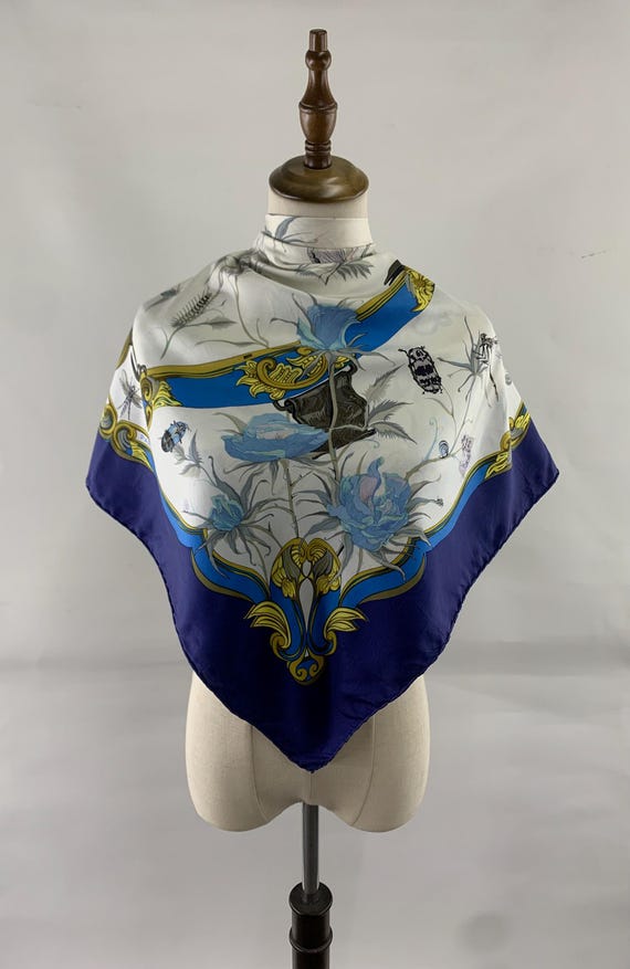 HERMES シルクスカーフ 90cm Vintage 90s Hermes Scarf Ingrid by Lenke Szechenzyl, Authentic