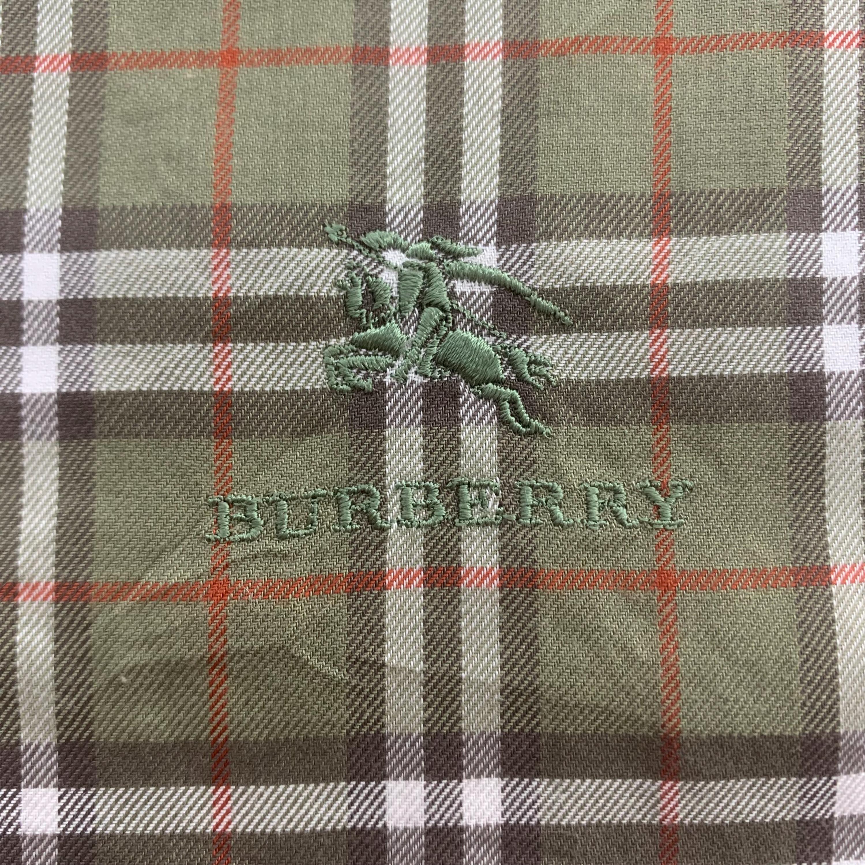 Vintage Burberry Check Handkerchief Bandana Pocket Square 