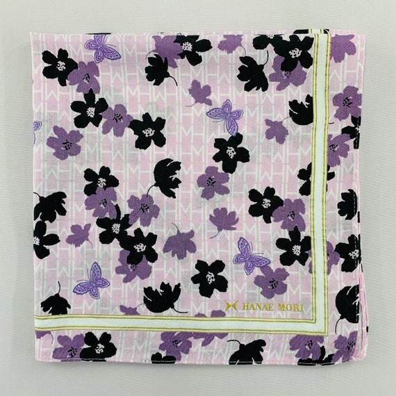 Vintage Hanae Mori Handkerchief Bandana Luxury Ac… - image 4
