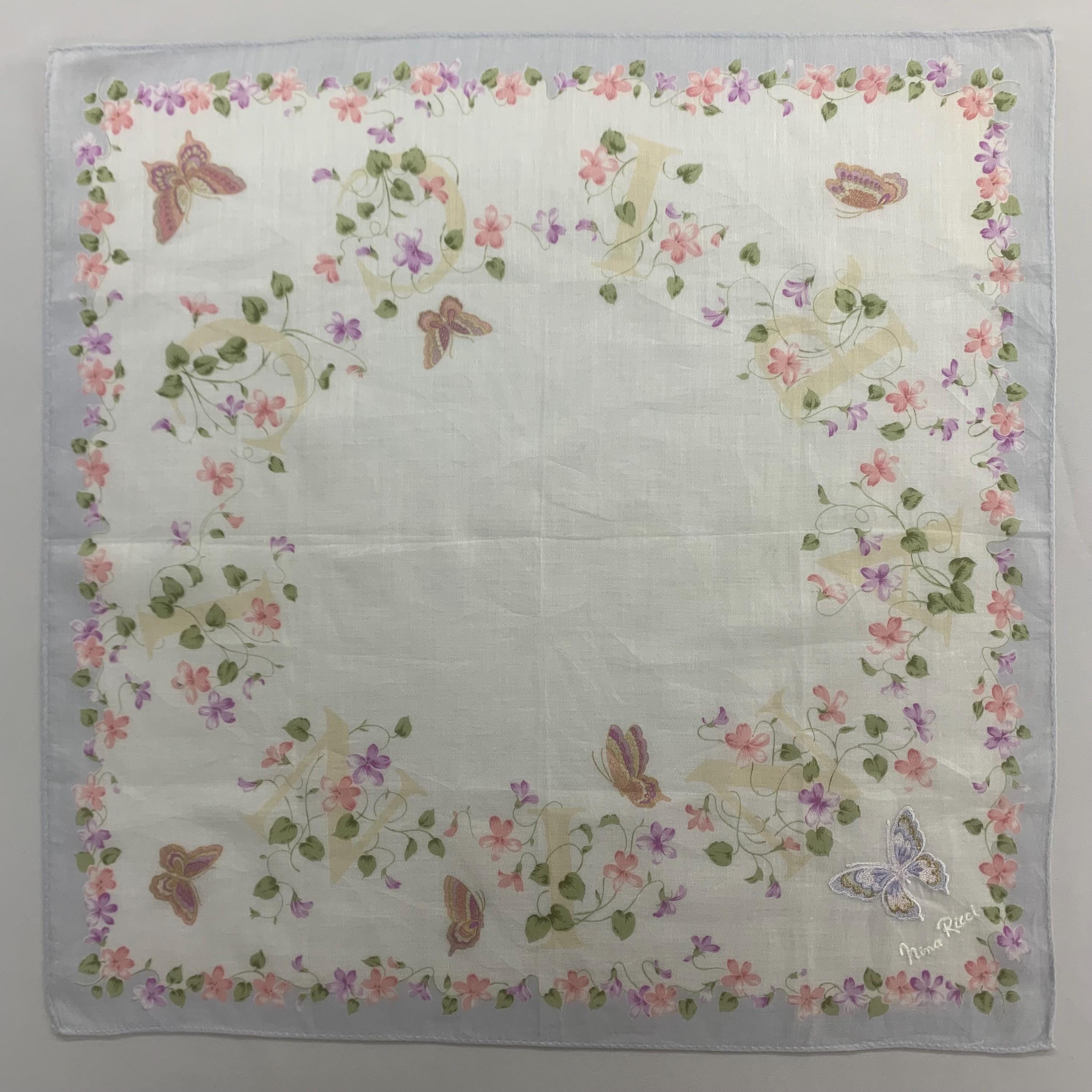 Vintage Nina Ricci Handkerchief Floral Flower Pattern  display picture 3