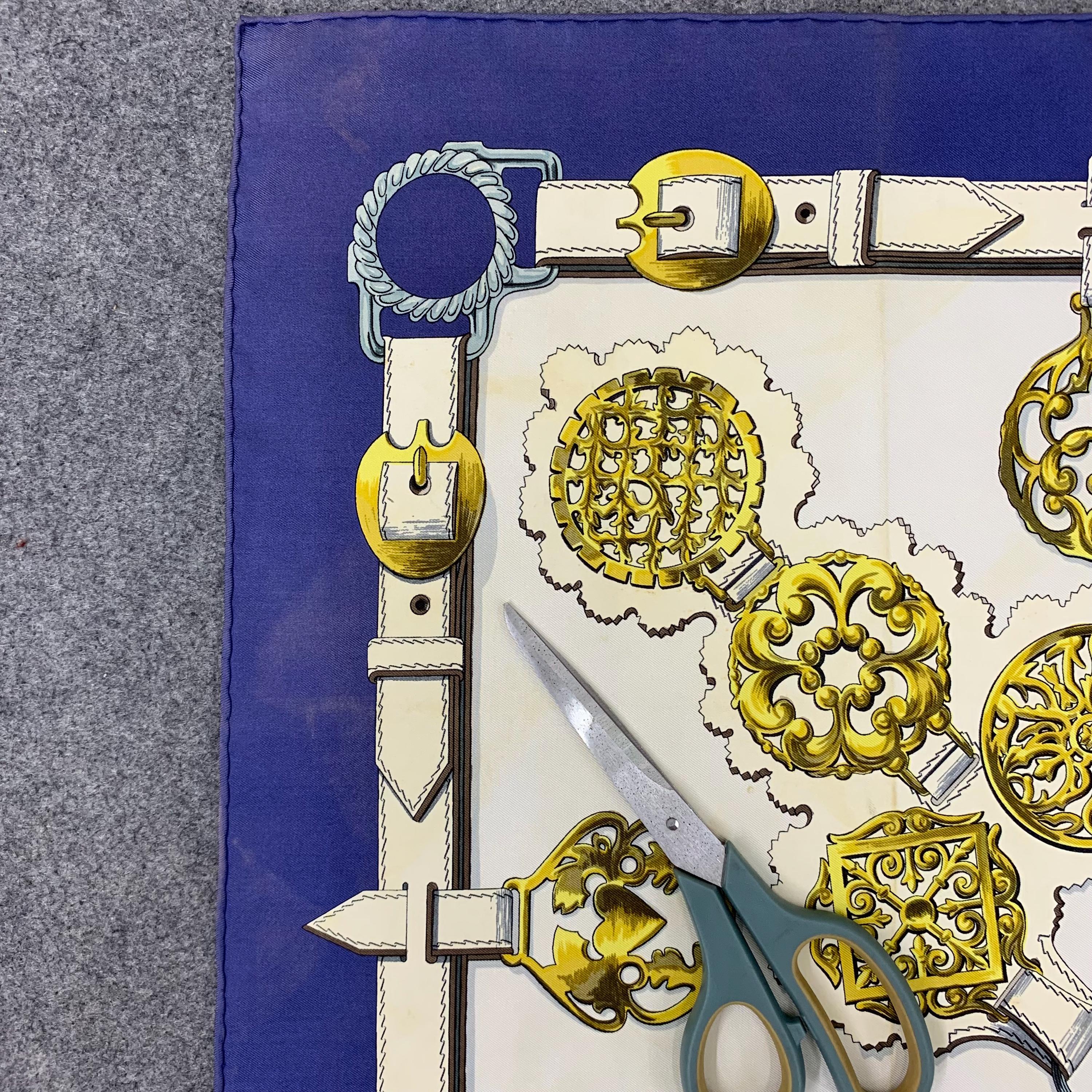 Vintage Hermes Scarf Cuivreries by Françoise De La Perriere