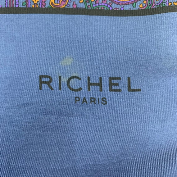 Vintage Richel Paris Silk Scarf, Pure Silk Neck S… - image 5