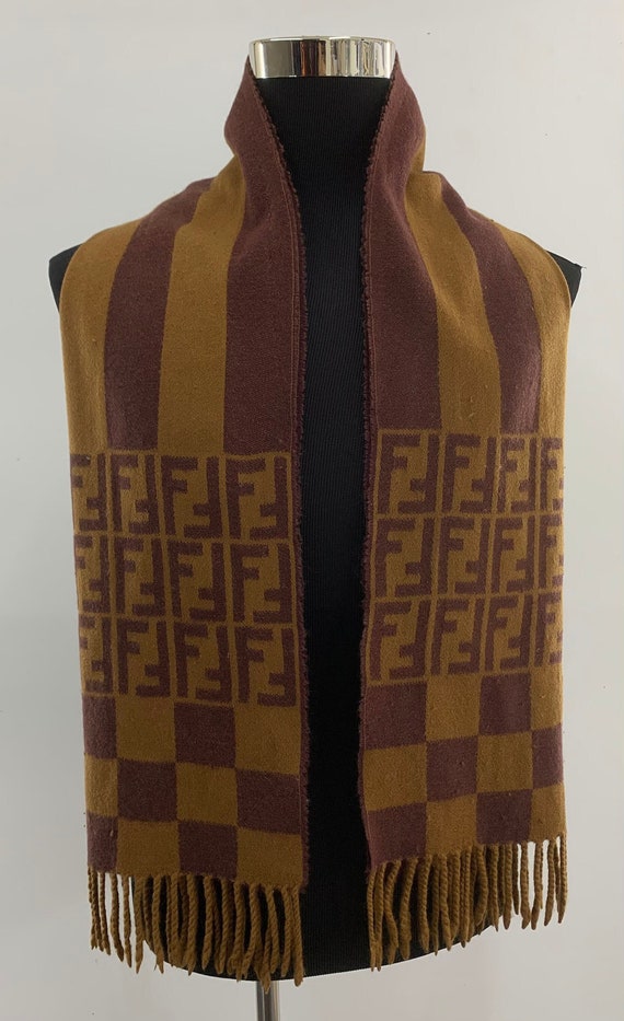 Vintage Fendi Scarf Fendi Wool Scarf Fendi FF Aut… - image 1