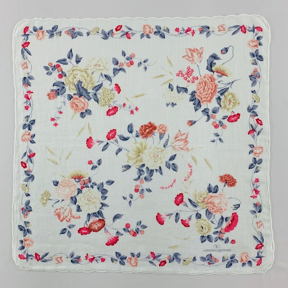 Vintage Valentino Garavani Handkerchief Floral Bandana