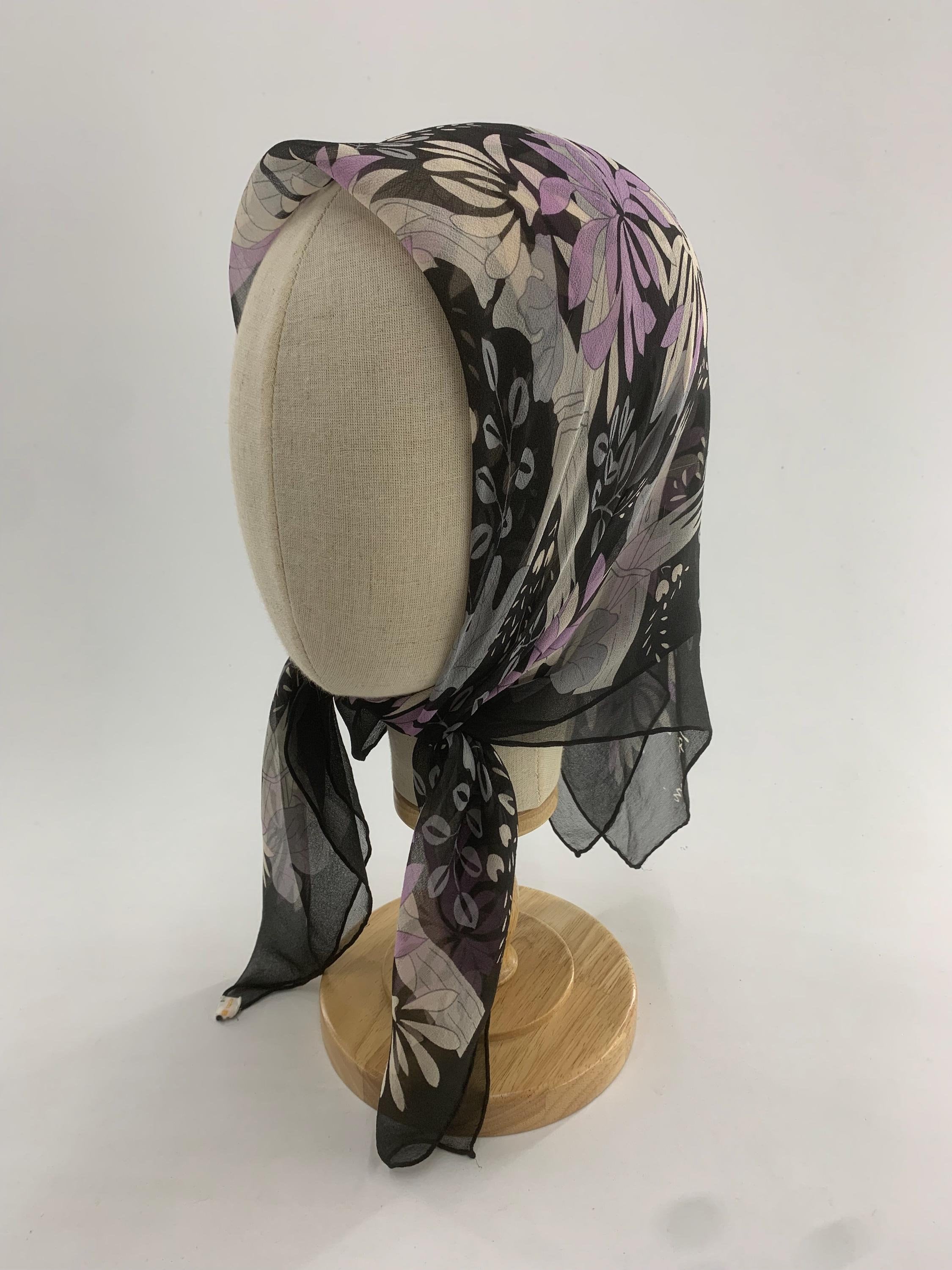 Vintage Hanae Mori Silk Bandana Handkerchief Women Accessories