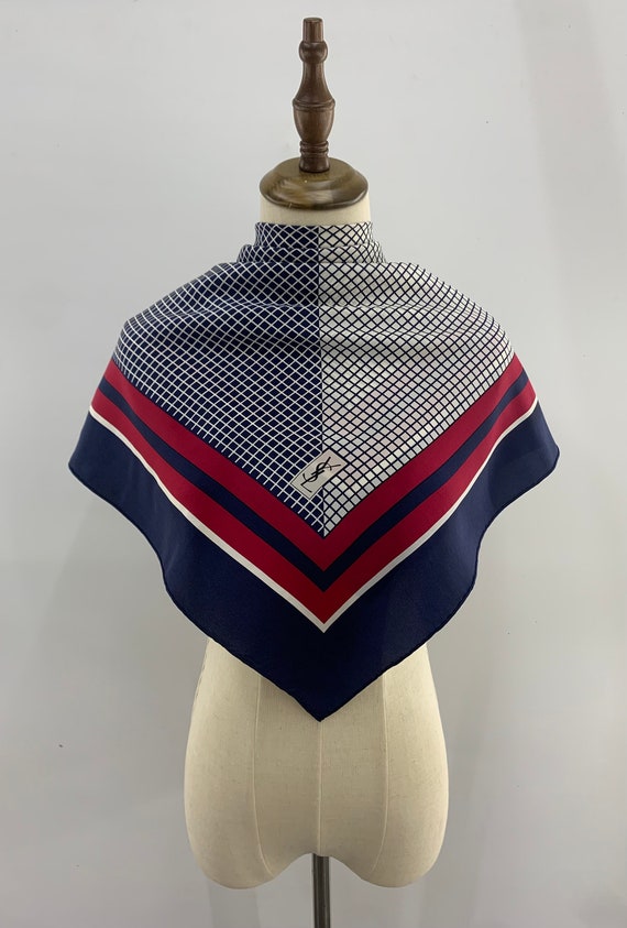 Vintage Yves Saint Laurent Silk Scarf Yves Saint Laurent Foulards YSL Accessories Shawl Luxury Scarf Top Wrap Classic Scarves Stripe Etsy Ireland