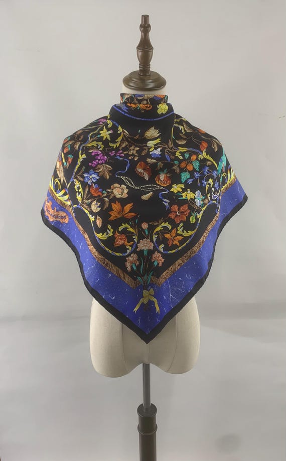Vintage 90s Hermes Scarf Pierres D'orient Et D'occident, Authentic