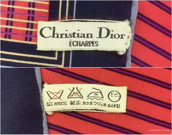 Vintage Christian Dior Silk Scarf, Vintage Dior Scarf, Dior