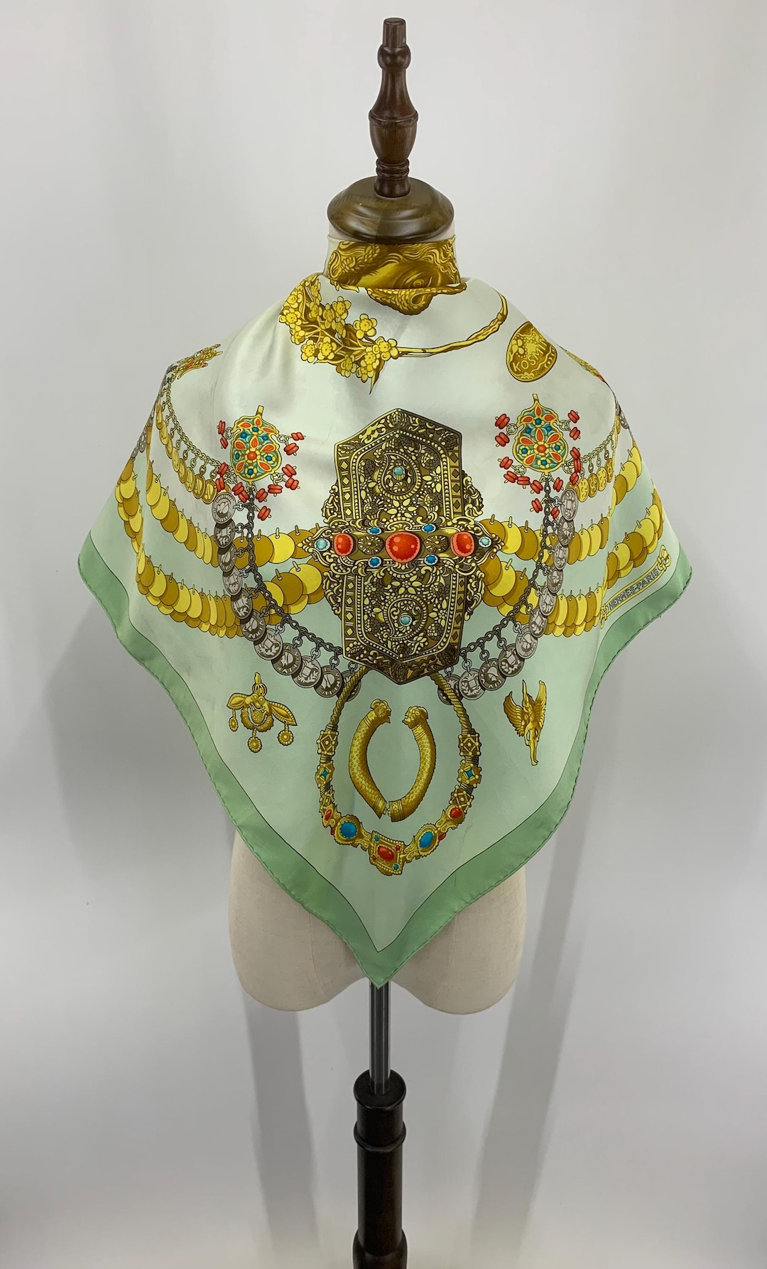 Vintage Hermes Scarf Kosmima by Julie Abadie, Authentic Hermès