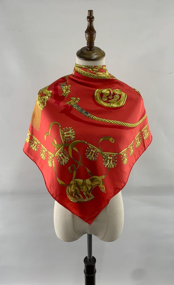 エルメス スカーフ 90cm t*a様 エルメス 船と海のデザイン スカーフ