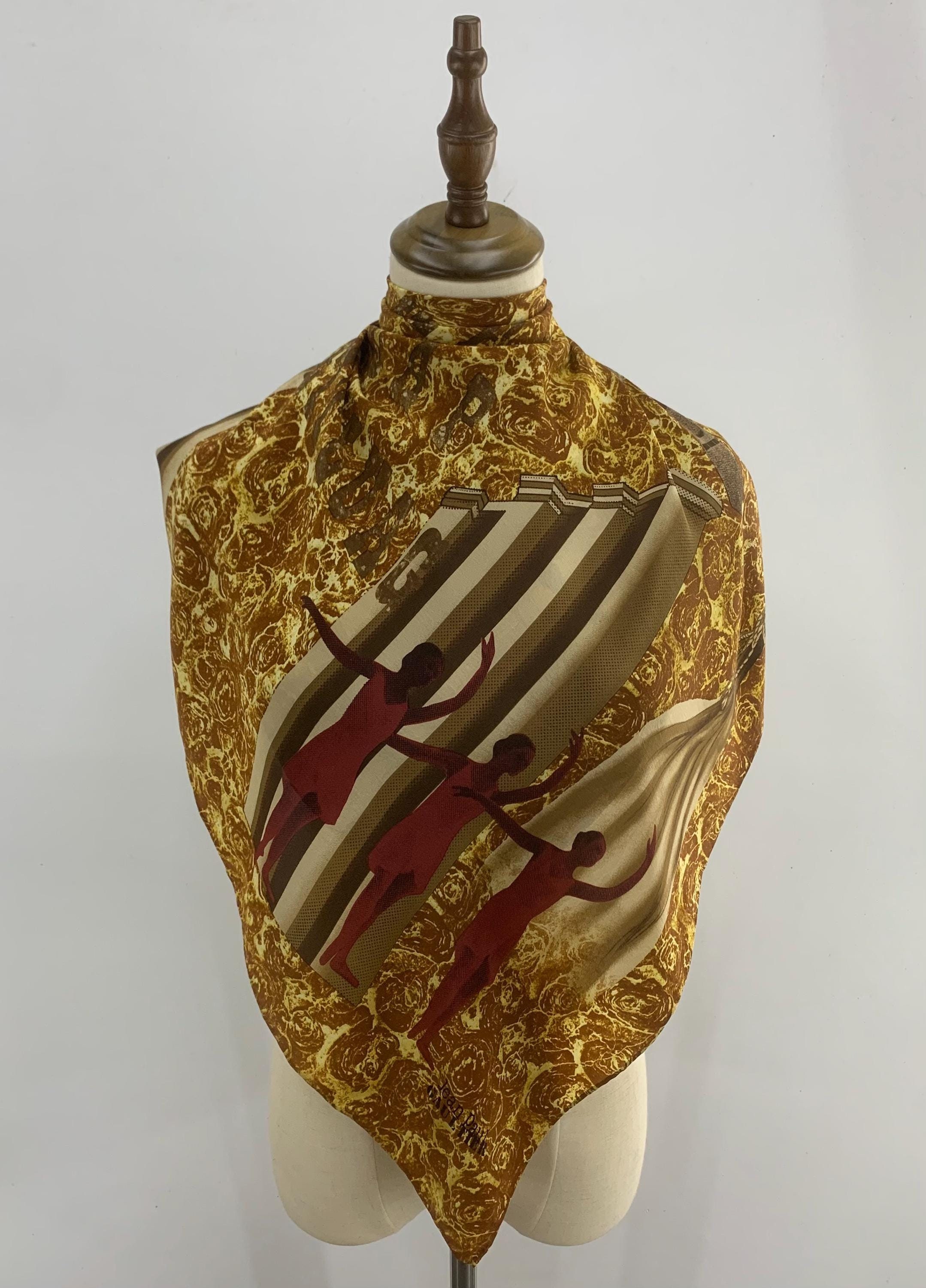 Vintage Jean Paul Gaultier Silk Scarf JPG Vintage Scarves Square