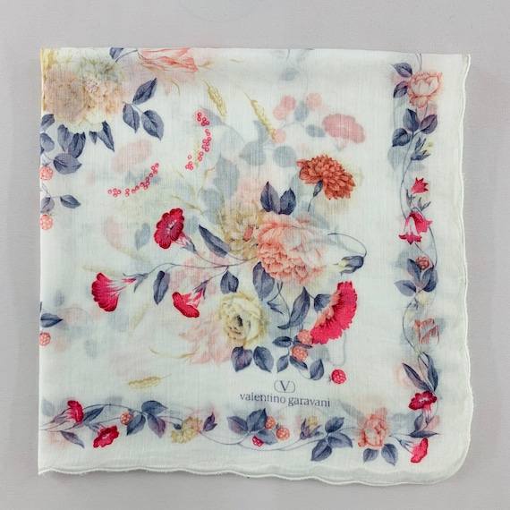 Vintage Valentino Garavani Handkerchief Floral Bandana
